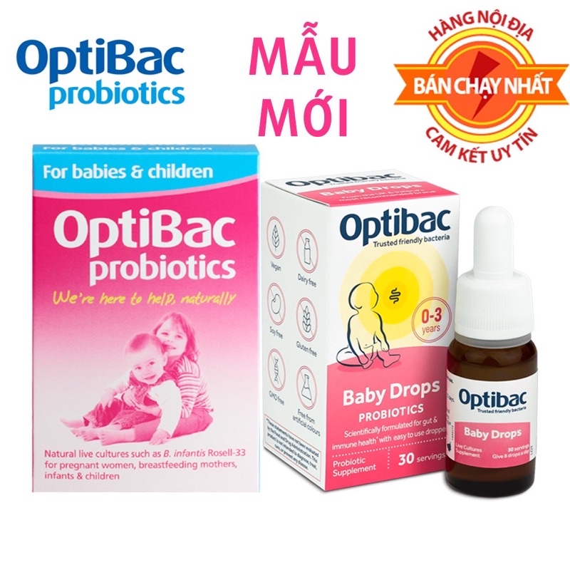 [MẪU MỚI]Men Optibac Drop Hồng cho bé yêu từ sơ sinh