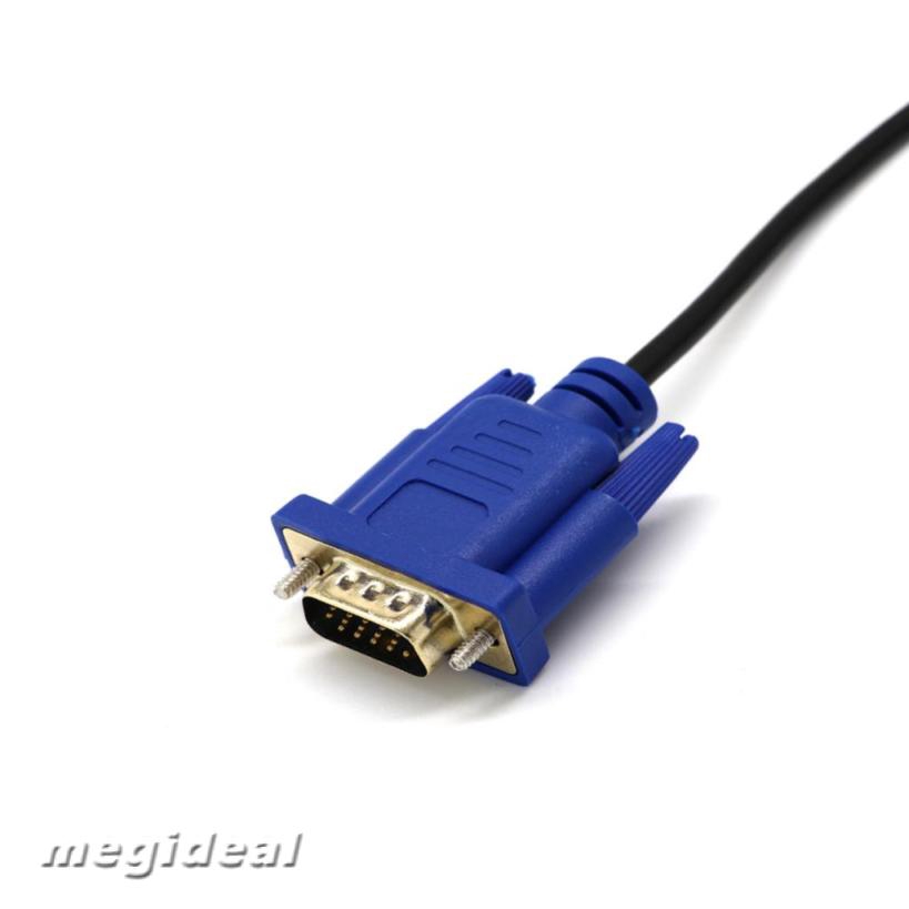 [MEGIDEAL] DVI-D (24+5) Male to VGA Male 15 pin Cable Video PC Monitor Cord Adapter