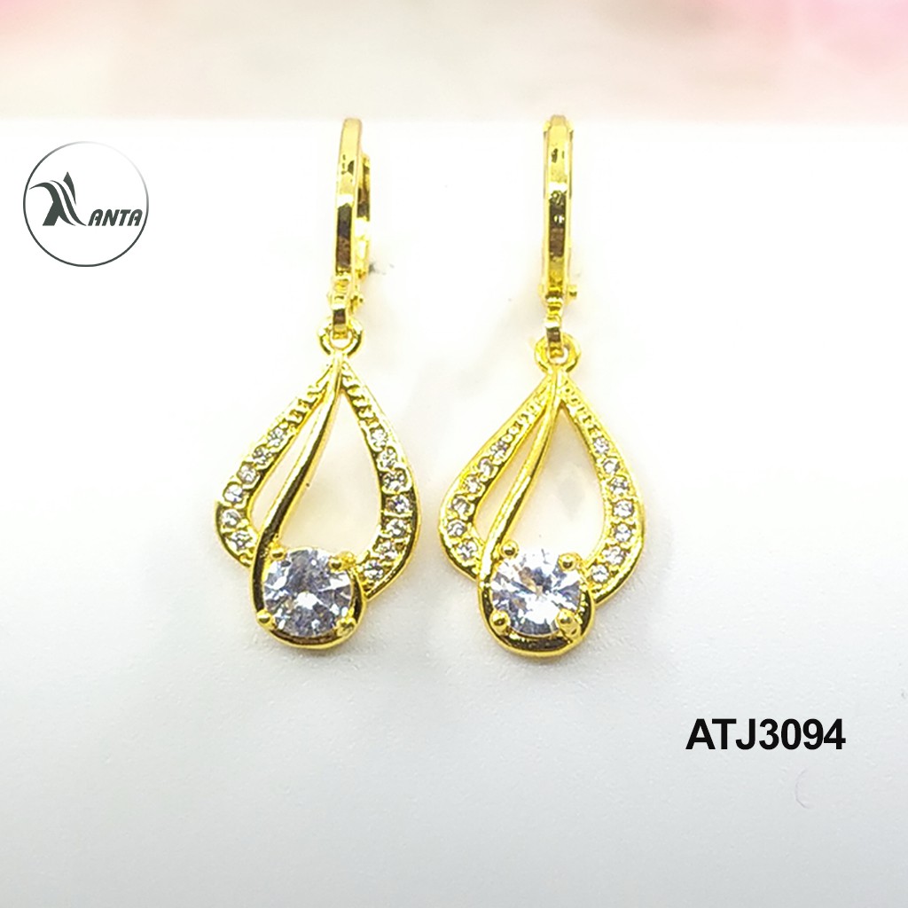 Bông tai bạc 925 đính đá pha lê nhỏ lấp lánh sang trọng ANTA Jewelry - ATJ3094