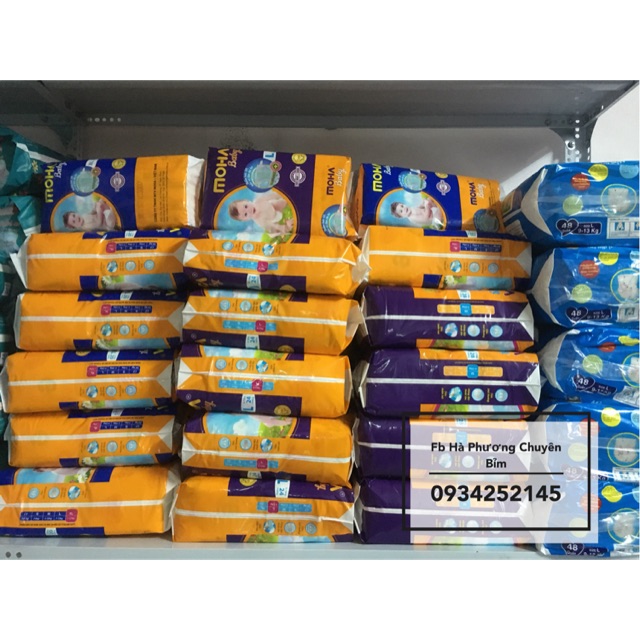 Combo bỉm dán Moha M112 L96 Xl80 miếng ( 4 bịch )