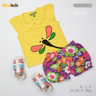 Đồ bộ bé gái Bicokids 8-28kg