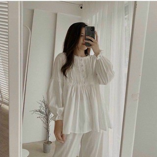 Áo kiểu nữ form BBD vải xô thêu freesize Pumi