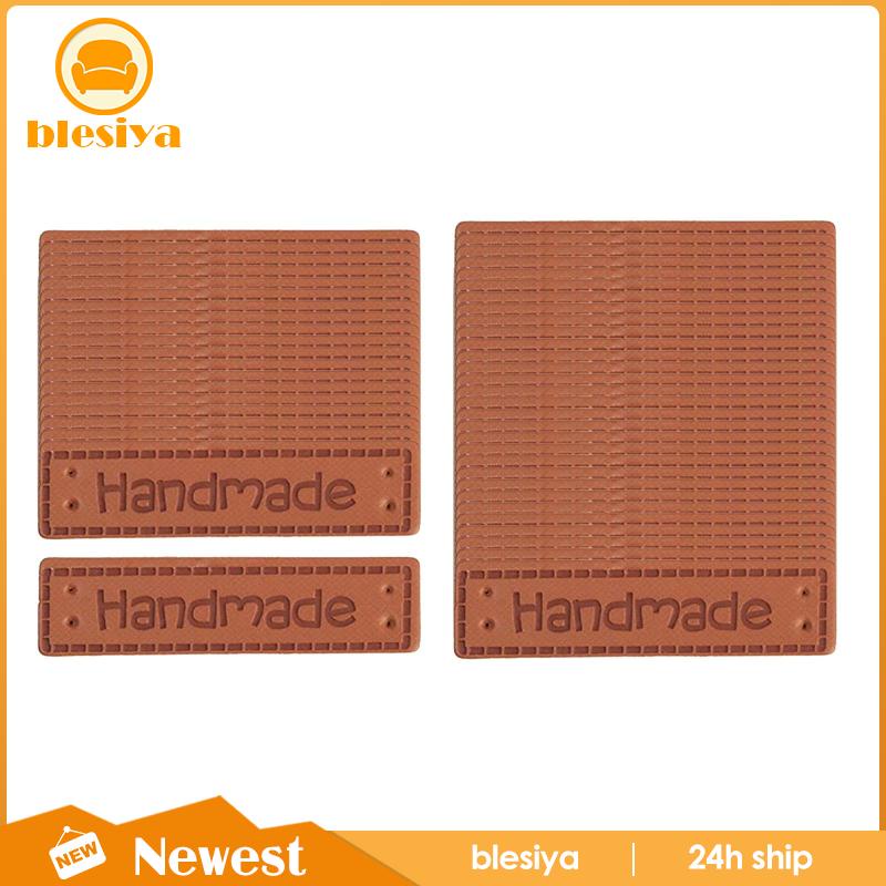 Set 50 Miếng Nhãn Dập Nổi Bằng Da Dùng Để May Túi Xách / Ví Handmade