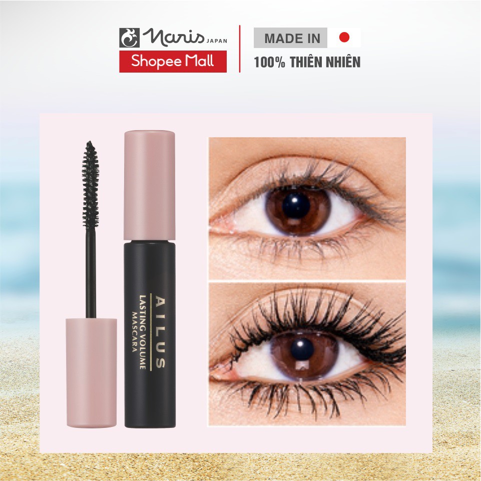 Chuốt mi tạo hiệu ứng dài và cong tự nhiên không gây cảm giác khó chịu Naris Ailus Long And Curl Mascara 10g