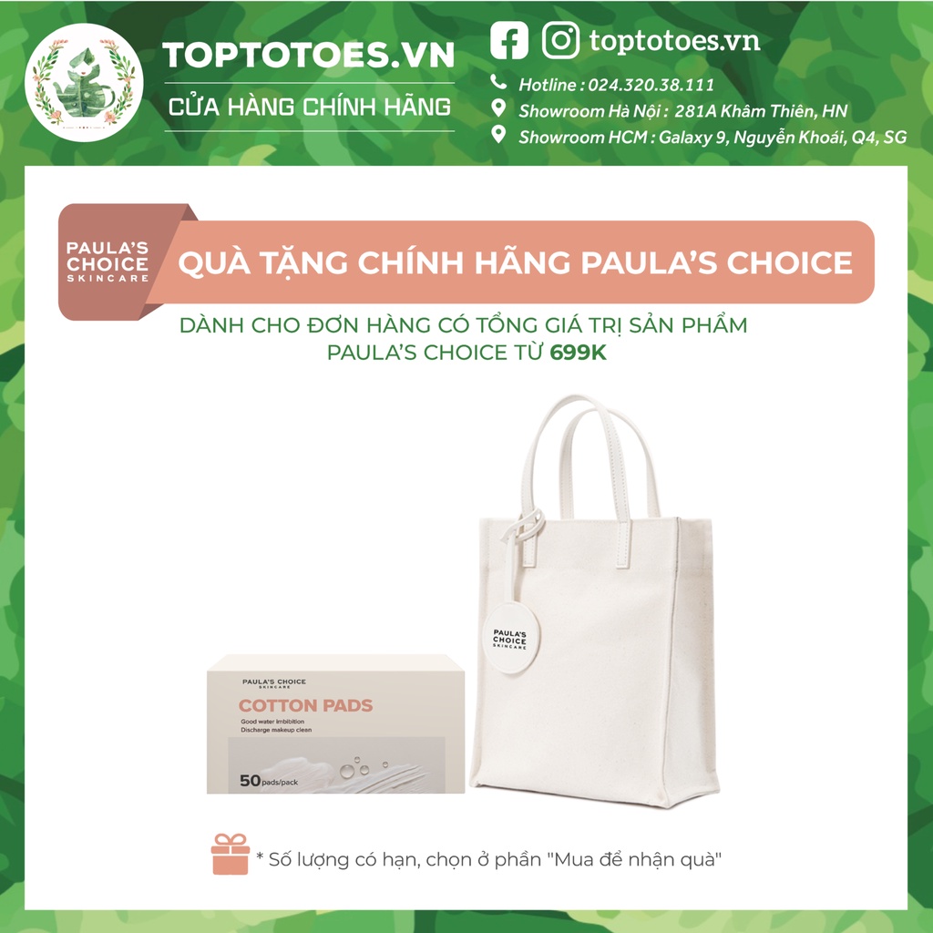 Túi Tote thời trang &amp; Bông tẩy trang Paula’s Choice [QUÀ TẶNG KÈM ĐƠN HÀNG]