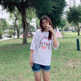 Áo thun nam nữ hình Thỏ béo cute chất mát, mềm mịn không xù