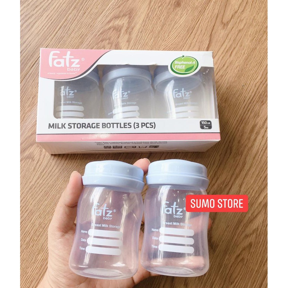Bộ 3 bình trữ sữa mẹ 150ml FatzBaby / FB0120N