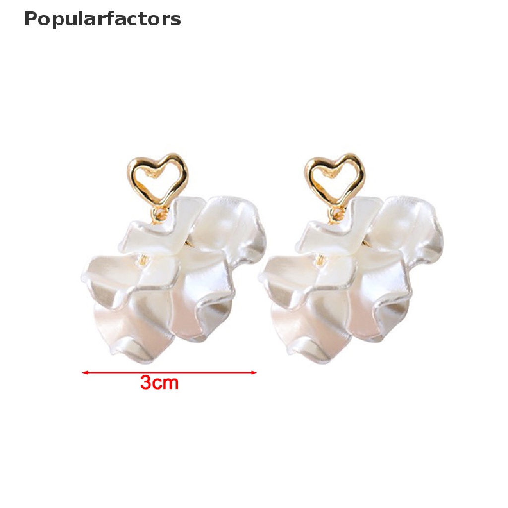 Khuyên tai acrylic kim loại kiểu hoa phong cách thanh lịch thời trang dành cho nữ