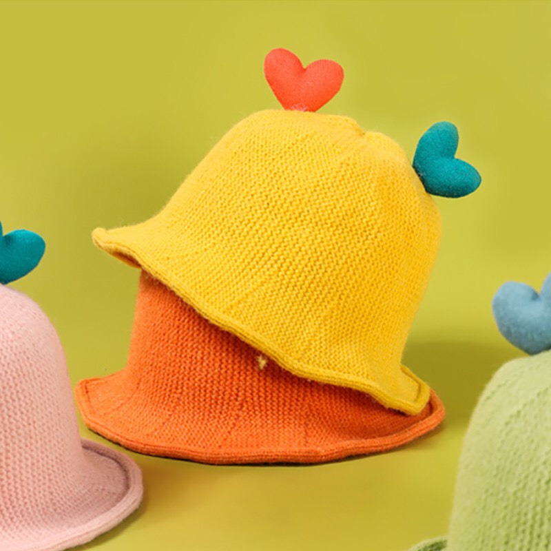 Mũ nón len tim kiểu Hàn Quốc cho bé 6 tháng đến 2 tuổi