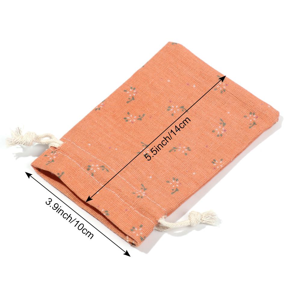 10 Túi Dây Rút Vải Lanh Chất Lượng Cao Dùng Đựng Trang Sức