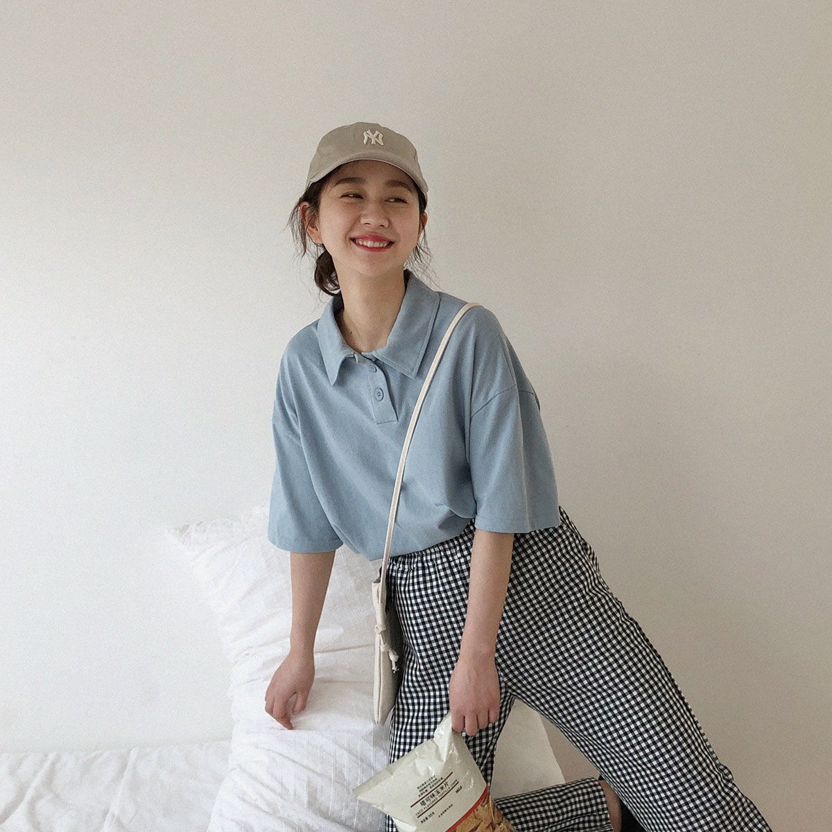 ❤️❤️Áo Thun Nữ Ngắn Tay Cổ Bẻ Thời Trang Hàn 2021 | BigBuy360 - bigbuy360.vn