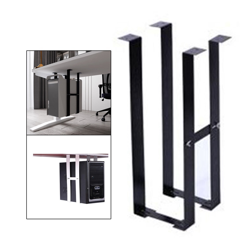 Giá treo máy vi tính dưới bàn Lơ Lửng CarbonSteel Economy black - cao cấp