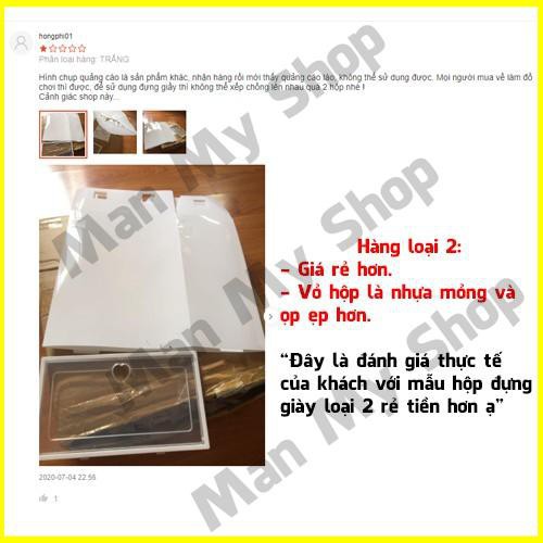 10 Hộp Box Đựng Để Giày Dép Nam Nữ, Mẹ Và Bé Bằng Nhựa Cứng Mica Trong Suốt Đồ Cao Cấp Giá Rẻ Man My Shop