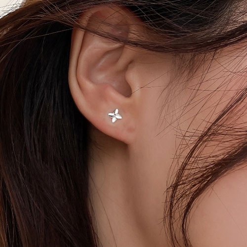 1 Cặp Bông Tai Bạc S925 Hình Bánh Đà Đơn Giản Chống Dị Ứng Thời Trang Phong Cách Hàn Quốc Cho Nữ