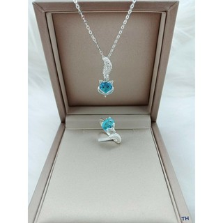 Bộ dây chuyền và nhẫn hồ ly bạc ta