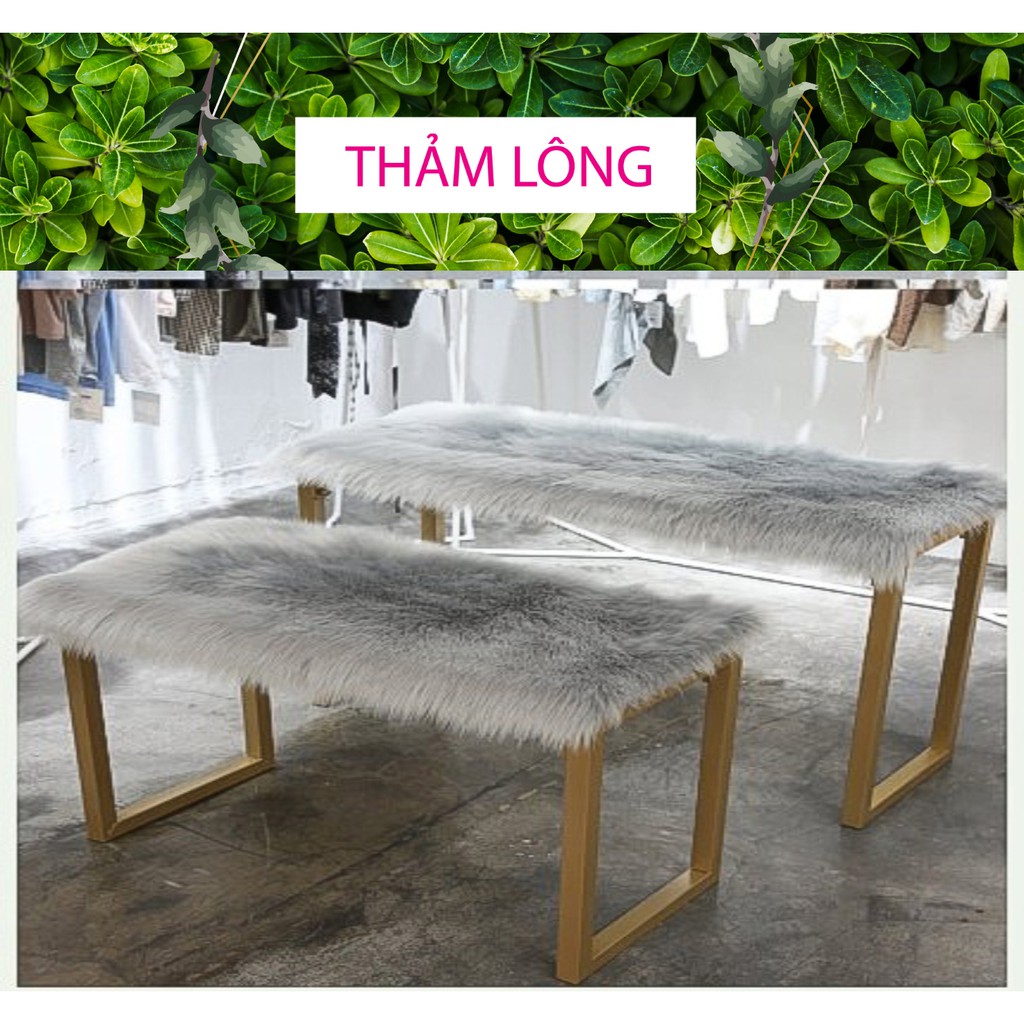 Thảm lông màu xám trải sàn [HÀNG CHẤT LƯỢNG] kích thước 1m x 60cm