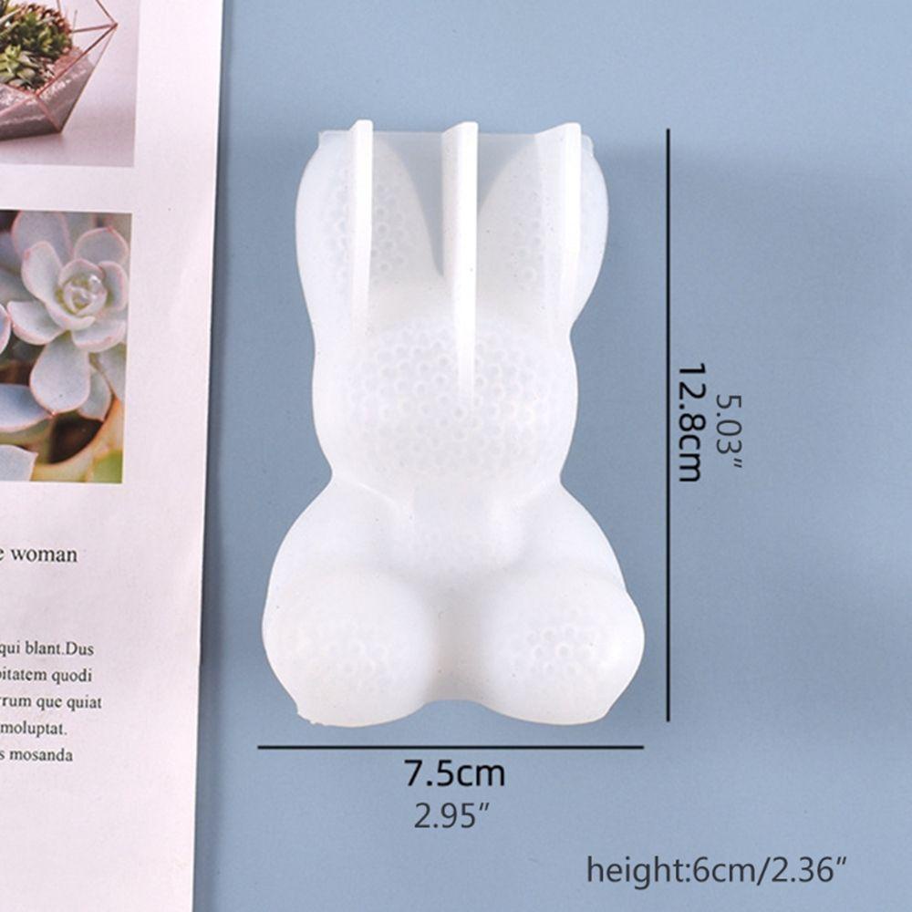 AUGUSTINA Khuôn Silicone Làm Nến Thủ Công Bằng Resin Bền Hình Gấu Thỏ