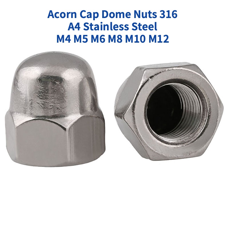 Đai Ốc Lục Giác Bằng Thép Không Gỉ 316 A4 M4 M5 M6 M8 M10 M12 Chuyên Dụng