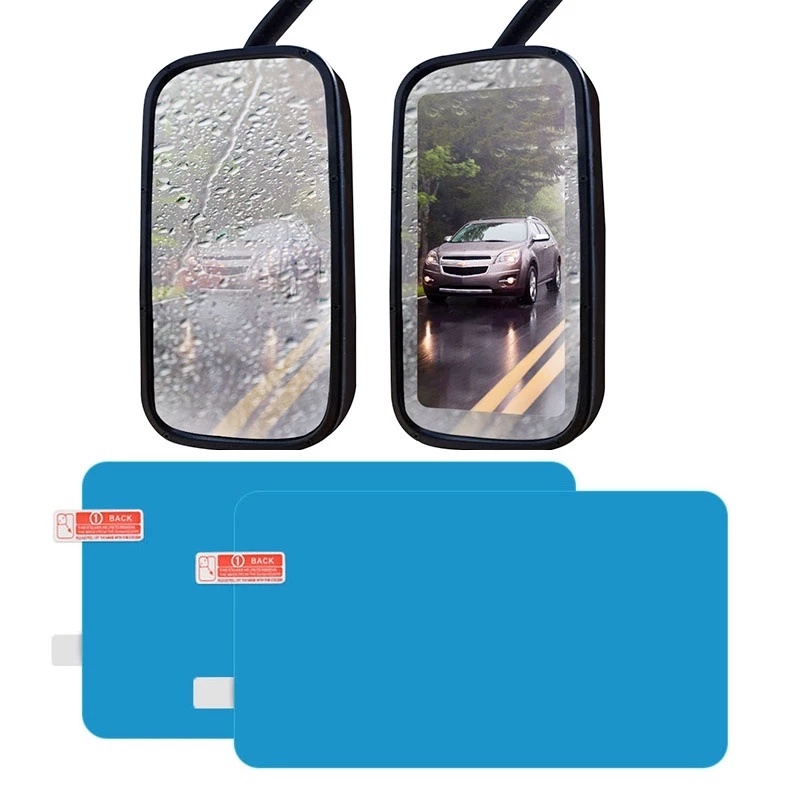 Set 2 Miếng Phim Dán Bảo Vệ Gương Chiếu Hậu Xe Hơi / Xe Tải Chống Thấm Nước Chống Sương Mù
