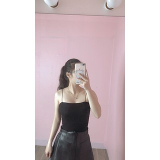 Áo 2 dây bún co dãn dáng ôm body / áo hai dây mảnh basic