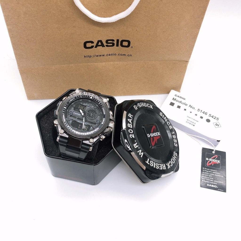 Đồng hồ nam Casio G-shock  MTG S1000 Original _ Kim-điện tử_Chống nước 5ATM_Viền Thép không gỉ, Nam tính, Mạnh mẽ