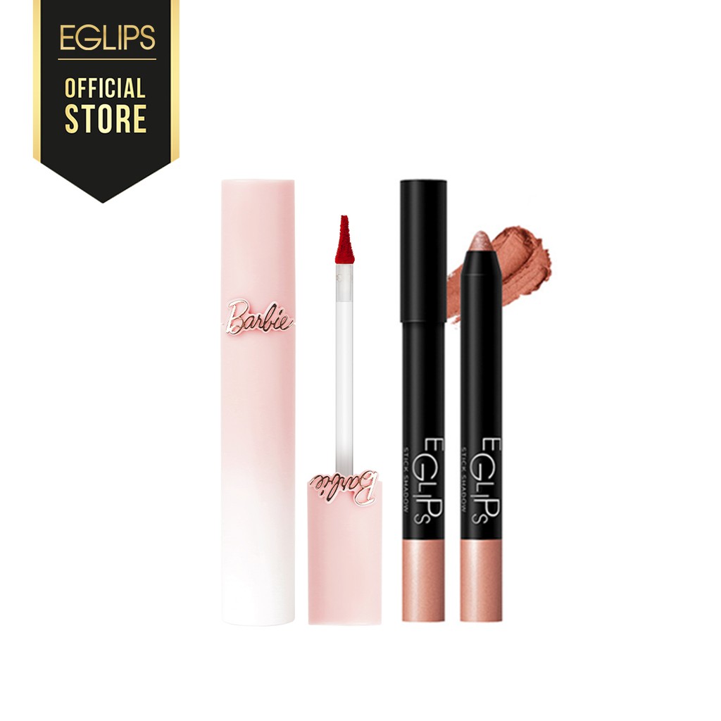 Combo Barbie Twinkle - 1 Son kem lì Eglips Barbie Tint 4.3g + 1 Nhũ mắt Eglips Stick shadow 2g - Eglips Official Store