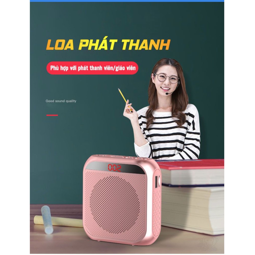 LOA MINI ĐA NĂNG TRỢ GIẢNG PUNNY PINK (KÈM MICRO) THẾ HỆ MỚI 2021