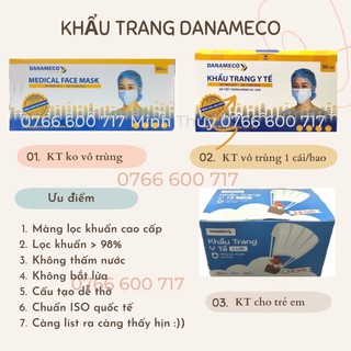 [HOT Mùa dịch] Khẩu trang Danameco với màng lọc cao cấp, lọc khuẩn >98%và