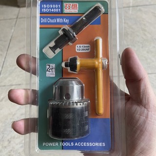 Đầu măng ranh 13mm thép cao cấp chuyển đổi máy khoan betong sang khoan bắt vít, bộ chuyển đầu khoan gài