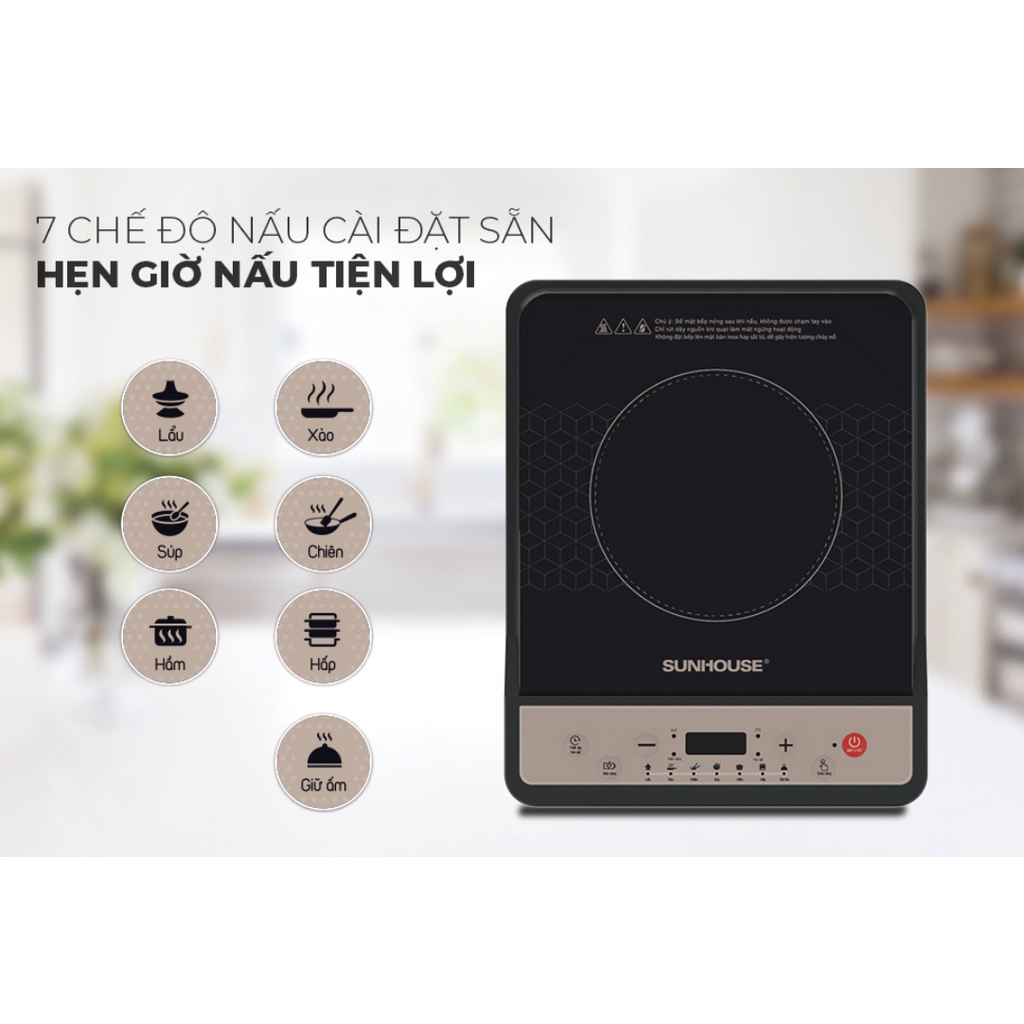 ✨[Hàng Chĩnh Hãng]Bếp Điện Từ Đơn Sunhouse SHD6160, tặng nồi