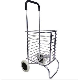 Xe kéo đi chợ, xe đẩy đi siêu thị có thể gấp gọn, bằng hợp kim không gỉ, có bánh xe siêu chắc