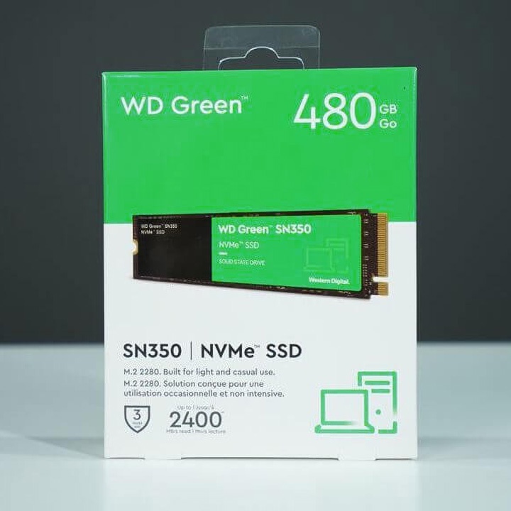 Ổ cứng SSD M.2 NVMe WD Green SN350 480GB - bảo hành 3 năm - SD134