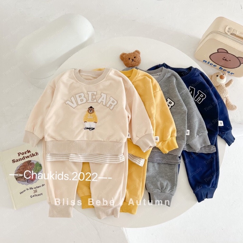 {Hàng Bán Shop} Đồ bộ dài tay thu đông bé trai chất nỉ da cá xịn, bộ quần áo dài tay, quần áo trẻ em