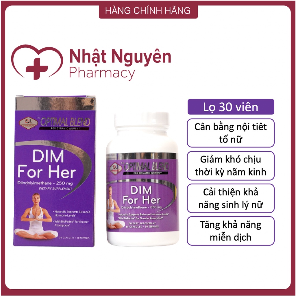 DIM FOR HER Olympian Labs - Viên uống cân bằng nội tiết tố nữ