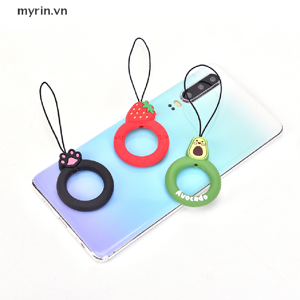 Dây Đeo Điện Thoại Bằng Silicon Họa Tiết Hoạt Hình 3D Chống Thất Lạc Tiện Dụng