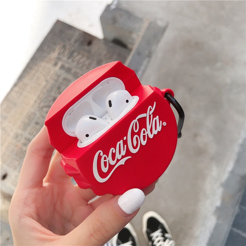 Coca Cola lid Bottle Cap Airpods 1/2/pro Case soft silicone protective cover for wireless  bluetooth earphone AirPods case