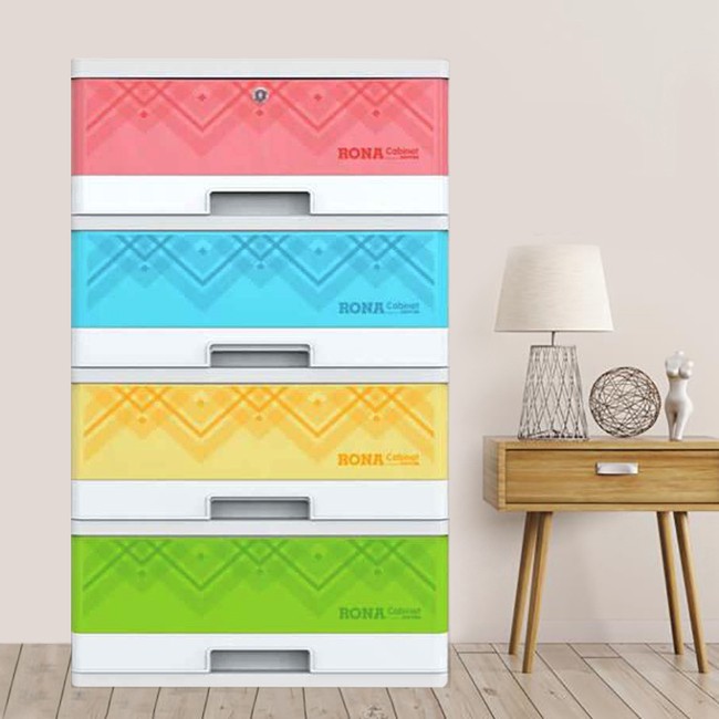 FREESHIP 99K TOÀN QUỐC_Tủ nhựa Duy Tân RONA 4 tầng 60 x 48 x 98 cm (Nhiều màu)