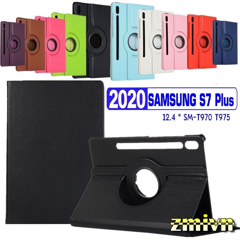 Bao da xoay 360  thông minh Samsung Galaxy Samsung Galaxy Tab S7 + Plus 12.4 2020 SM- T970 T975 T976