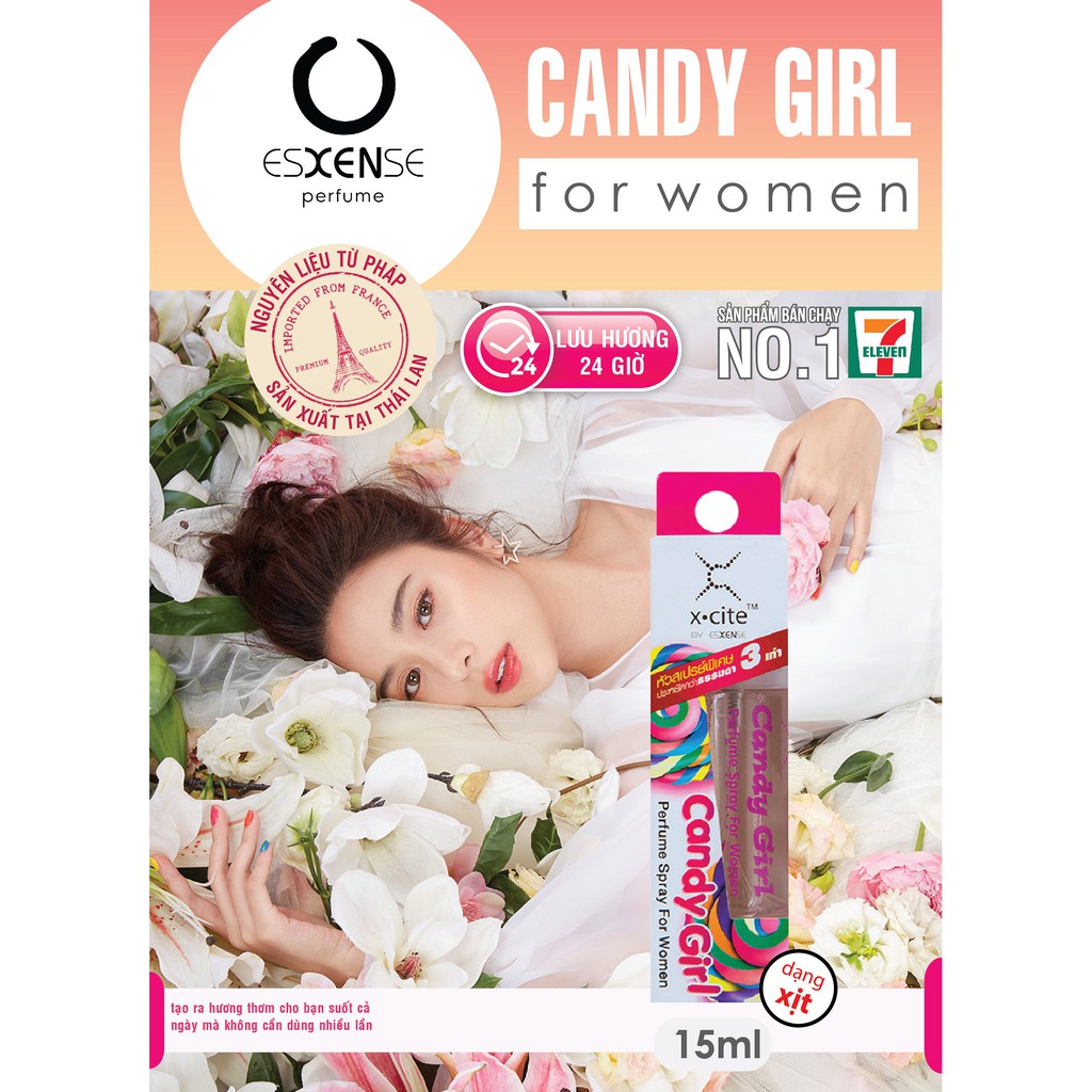 Nước Hoa Nữ 24H X.Cite Perfume Candy Girl For Women No.004 15ml