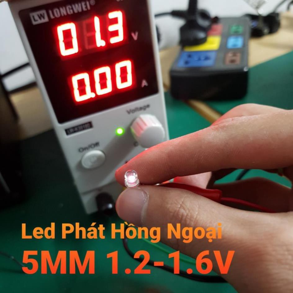 [3 Chiếc] LED Phát Hồng Ngoại 5MM Làm Bộ Thu Phát Hồng Ngoại, Mắt Phát Hồng Ngoại