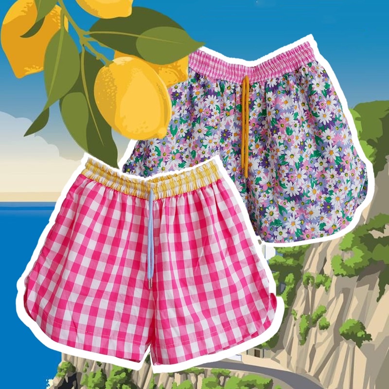Quần short phối họa tiết | Độc quyền HAPPYLAND.HNc