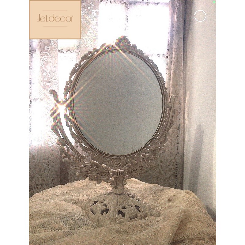 Gương để bàn decor kiểu dáng vintage