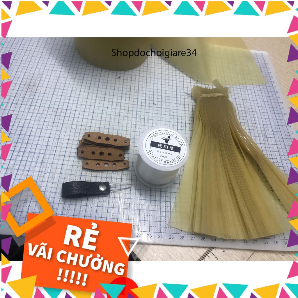 1m Thun Latex Xịn Cho Ná Cao Su ( Cắt Hộ Theo Yêu Cầu + Tặng 10 Miếng Da + 1 Cuộn Dây Cột + 1 móc thun).