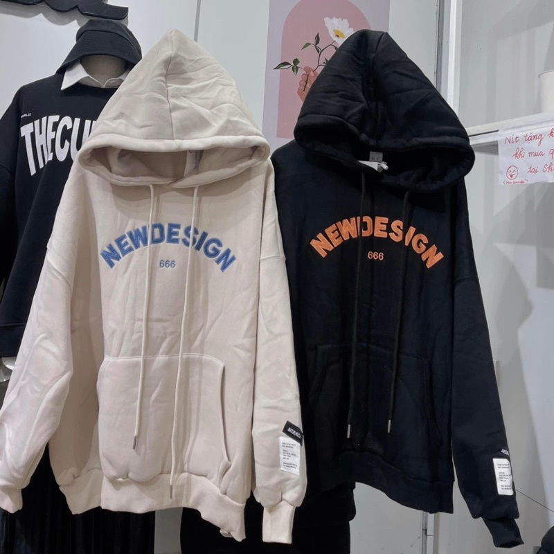 áo hoddies chữ new desgn