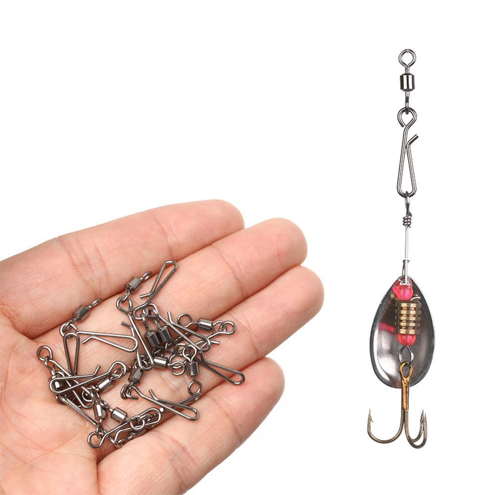 MUVAKO Set 50 Khóa Nối Câu Cá Bằng Thép Không Gỉ Chất Lượng Cao