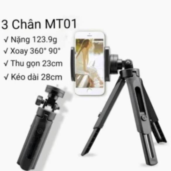 Giá Đỡ Mini Xếp Gọn 3 Chân Tripod Support MT01 Xoay 360 Độ