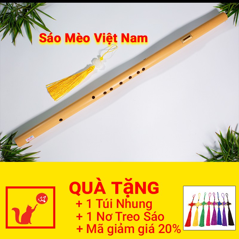 Sáo Mèo Nam Giá Rẻ 🎁FREESHIP🎁 Giảm Giá 20K Khi Nhập [SAOTRUCMM] Sáo Trúc Mão Mèo Chính Hãng