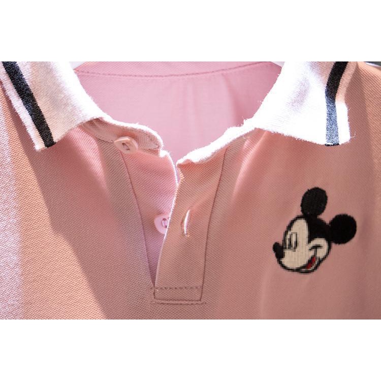 Áo polo Tay Ngắn In Hình Chuột Mickey Dành Cho Bé Gái 1-7Y 2022