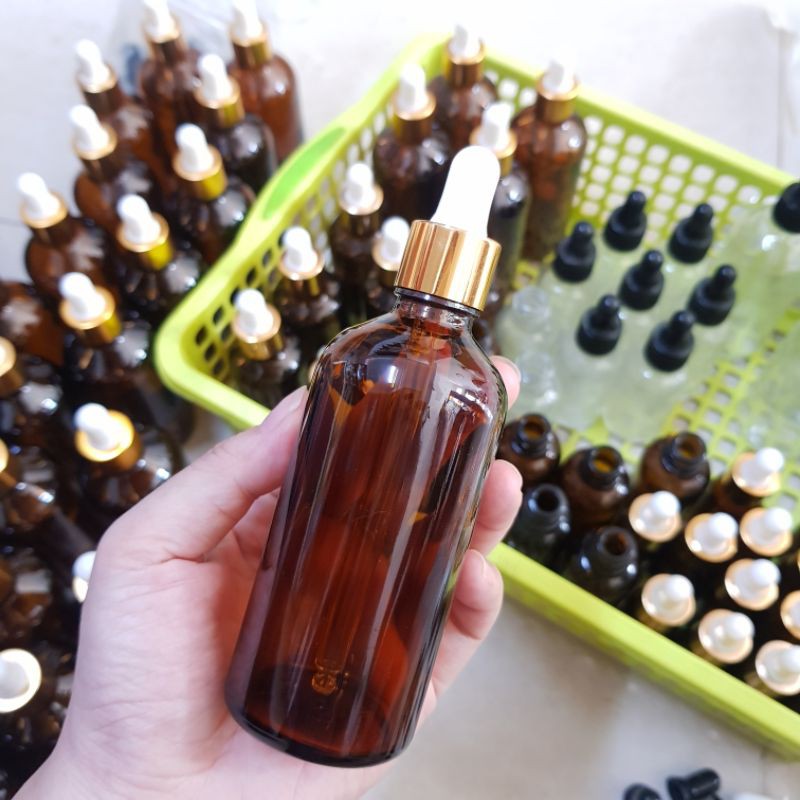 🚩Mua 1 TẶNG 1🏷🎀CHAI THỦY TINH BÓP NÂU/TRẮNG 30ml/50ml/100ml🎀