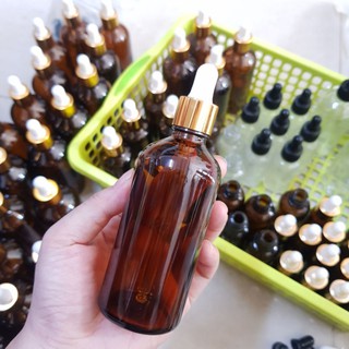 🎀CHAI THỦY TINH BÓP NÂU/TRẮNG 30ml/50ml/100ml🎀